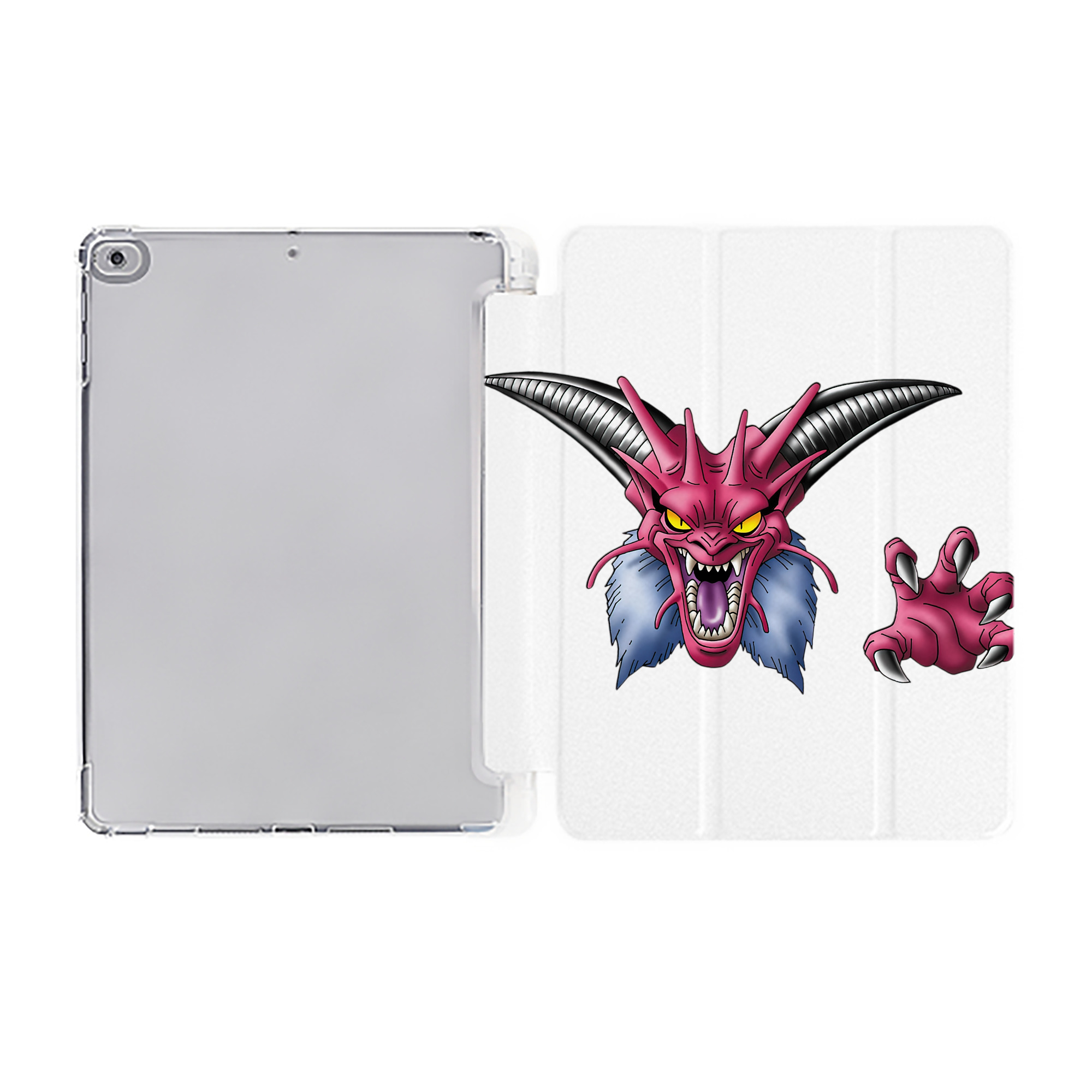 （画像用） ドラゴンクエスト Doragon Kuesuto Dragon Quest IPad ケース ペン収納付き 三つ折りスタンド PUレザー×シリコン 対応機種9.5/10.5/10.9インチ